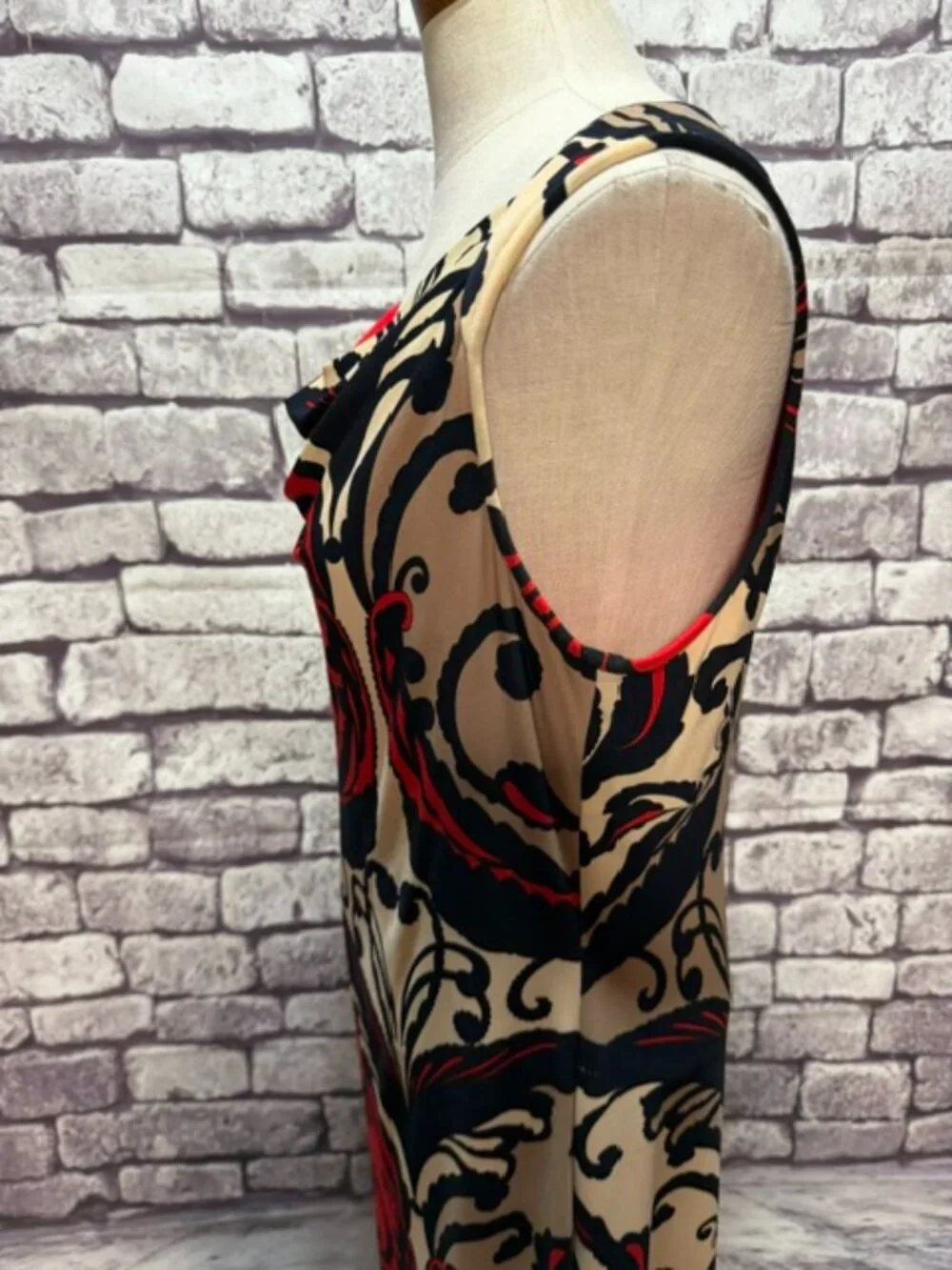 Evan Picone Sleeveless Drapped Neck Dress Size 12